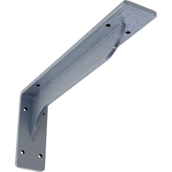Ekena Millwork 2 in. x 5 1/4 in. x 12 in. Hammered Light Blue Embrey Steel Bracket
