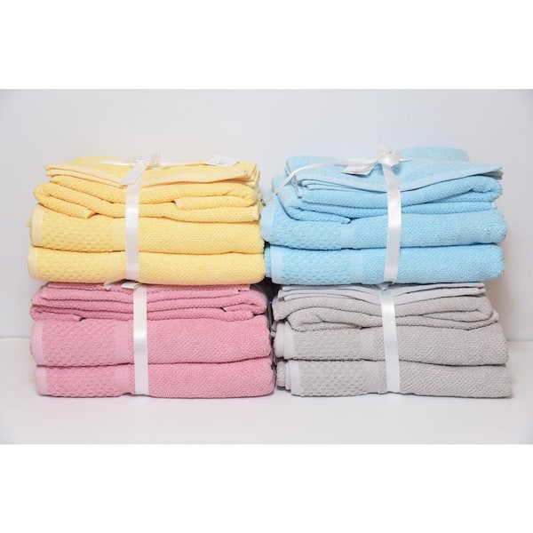 Espalma Diplomat 6-Piece 100% Cotton Bath Towel Set Coral