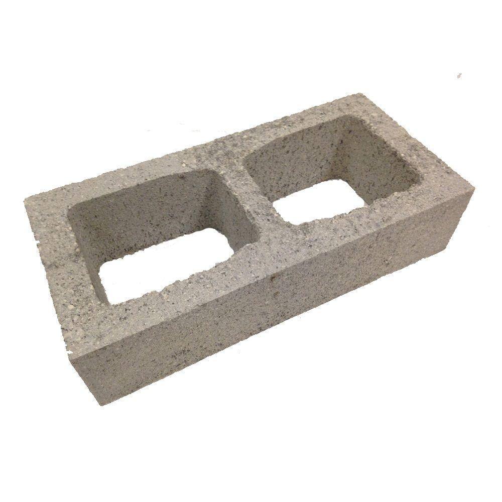 8 in. x 4 in. x 16 in. Concrete Half High Block 11007 - The Home Depot