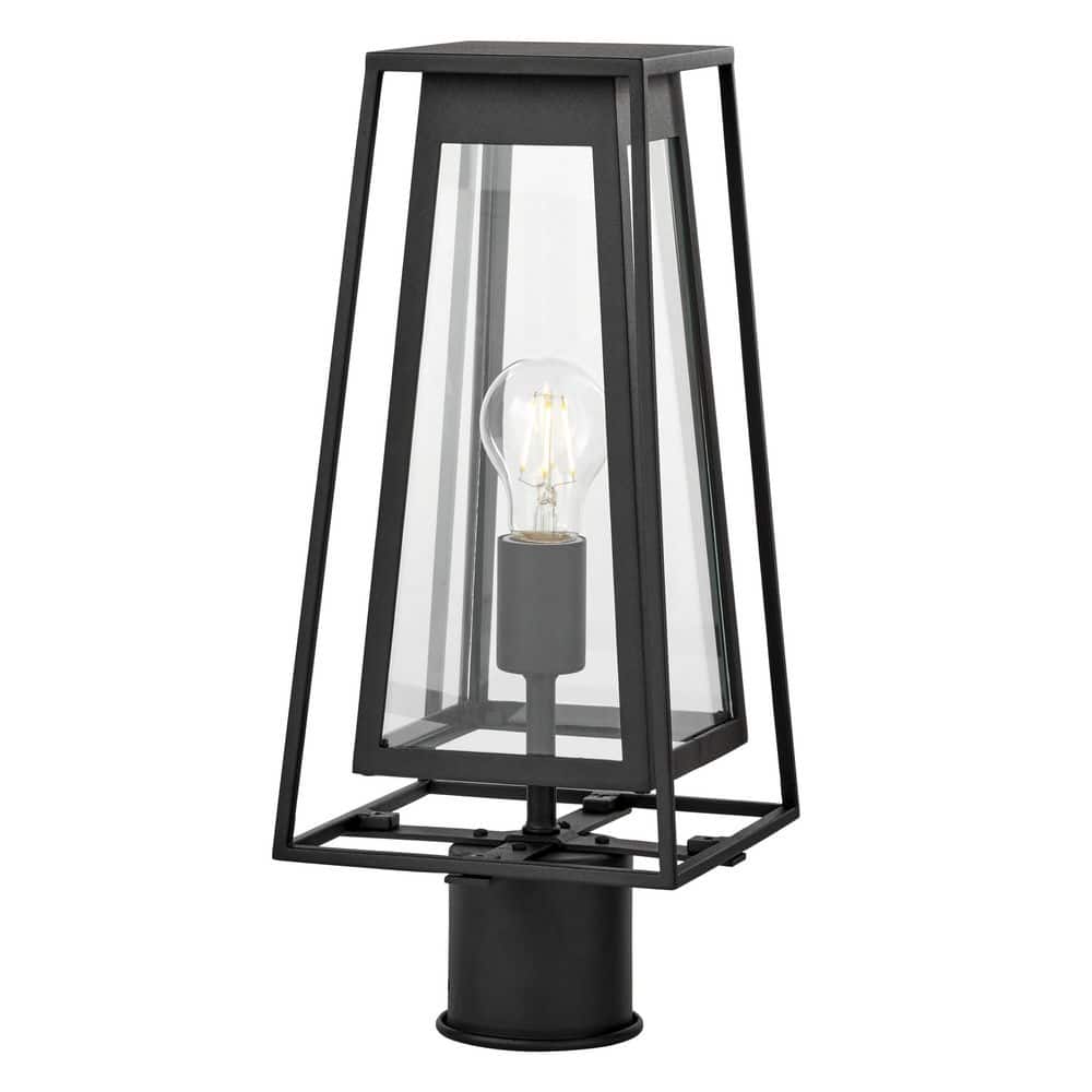 Bailey Modern 1-Light Black Outdoor Post Lantern Double Frame with Clear Glass price history on PriceWatchPro