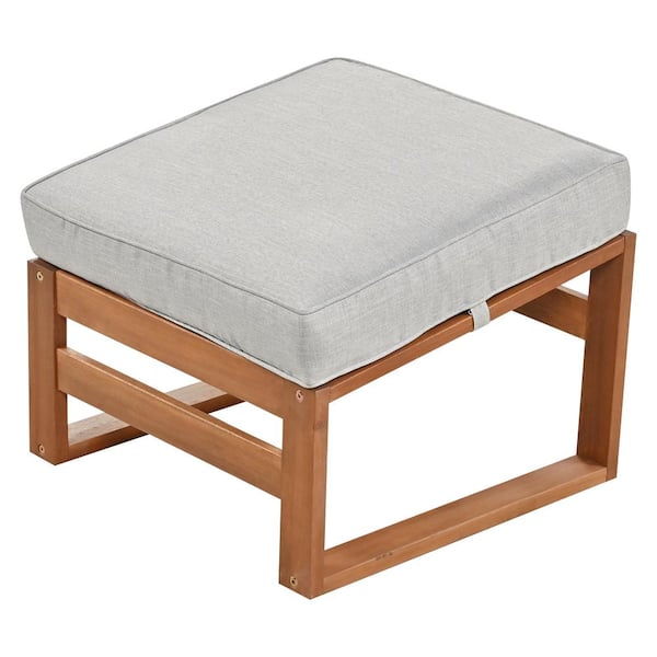 Outdoor chat discount set with ottoman