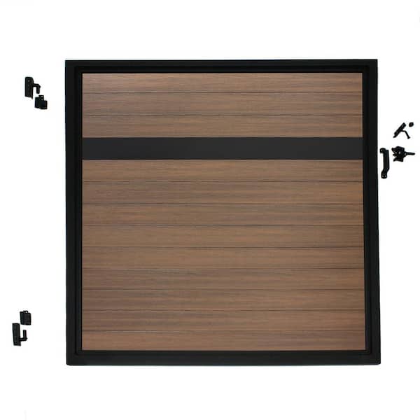 Euro Style 4 ft. W x 4 ft. H King Cedar Aluminum/Composite Estate Adjustable Fence Gate