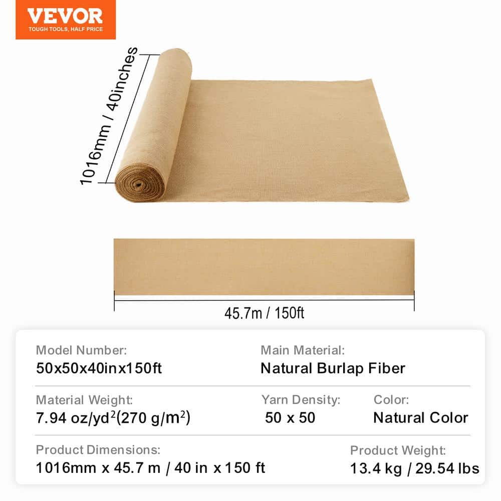 Natural Brown Burlap Canvas Roll for Outdoor Projects