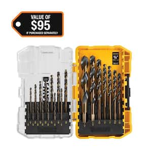 DEWALT Black and Gold Twist Drill Bit Set (10-Piece) DWA1180 - The