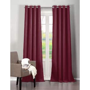 Wine Woven Thermal Blackout Curtain - 54 in. W x 96 in. L