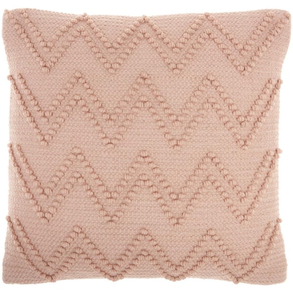 Mina Victory Lifestyles Blush Geometric 18 in. x 18 in. Throw Pillow