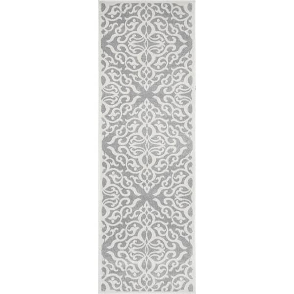 nuLOOM Contessa Ombre Gray 3 ft. x 8 ft. Runner Rug