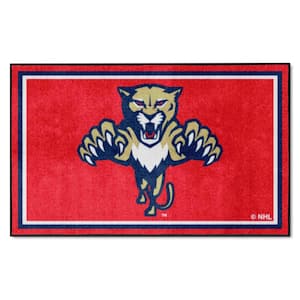 Florida Panthers 4 ft. x 6 ft. Red Plush Area Rug