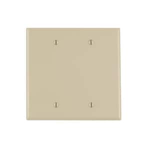 2-Gang Midway Blank Nylon Wall Plate, Ivory