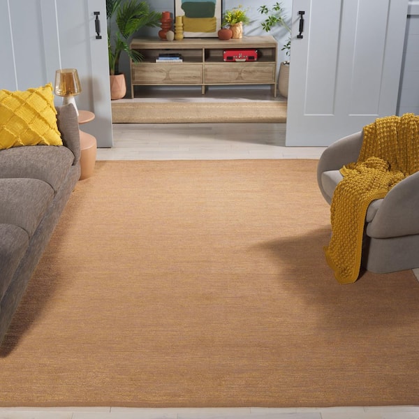 Montauk 8 ft. x 10 ft. Gold Modern Solid Area Rug