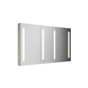 Tiempo 60 in. W x 36 in. H Rectangular Aluminum Medicine Cabinet with Mirror - LED Lighting, Defogger, USB outlet