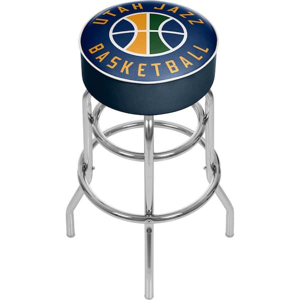 Trademark Utah Jazz NBA 31 in. Chrome Padded Swivel Bar Stool