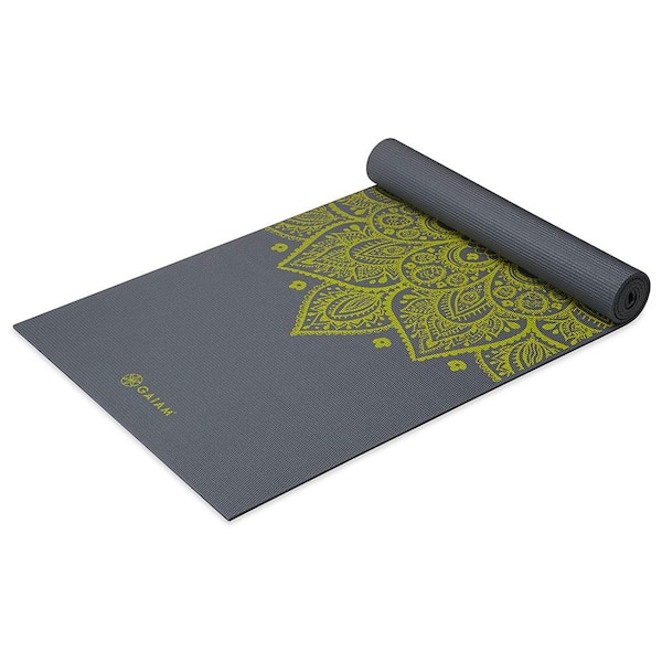 GAIAM Printed Citron Sundial 24 in. W x 68 in. L x 6 mm Yoga Mat (11.33 sq.  ft.) 05-61333 - The Home Depot