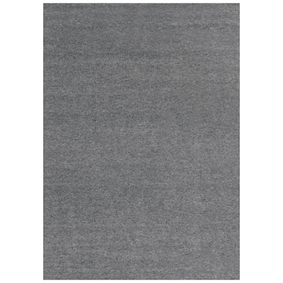 Unbound Smoke Gray Ribbed 6 ft. x 8 ft. Indoor/Outdoor Area Rug