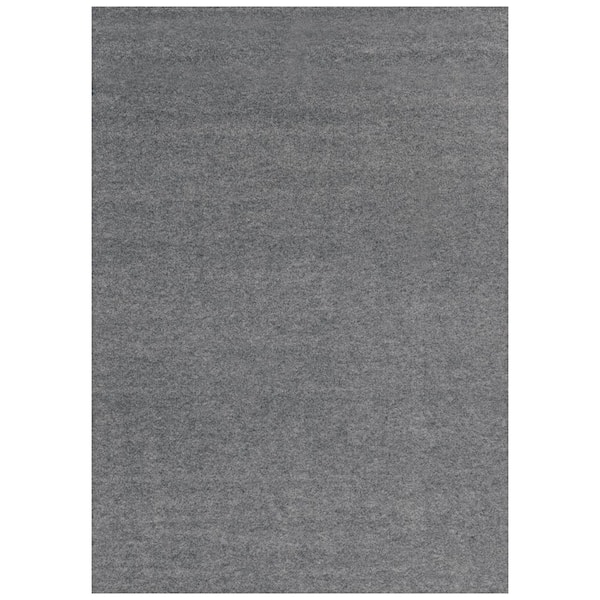 Foss Unbound Smoke Gray Ribbed 6 ft. x 8 ft. Indoor/Outdoor Area Rug