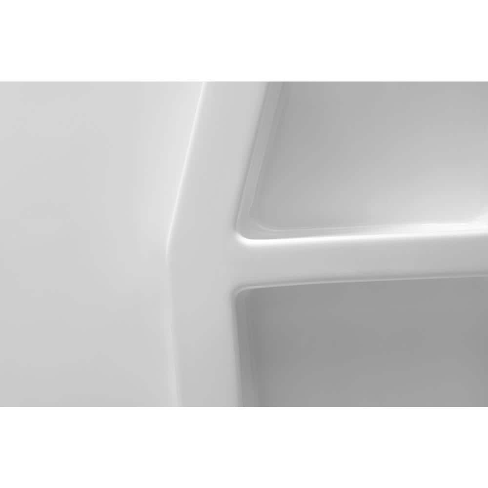 Rose 48'' x 36'' White Acrylic Shower Wall System