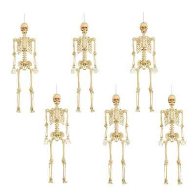 Home Accents Holiday 5 ft Posable Skeleton with LED Eyes Set of 6