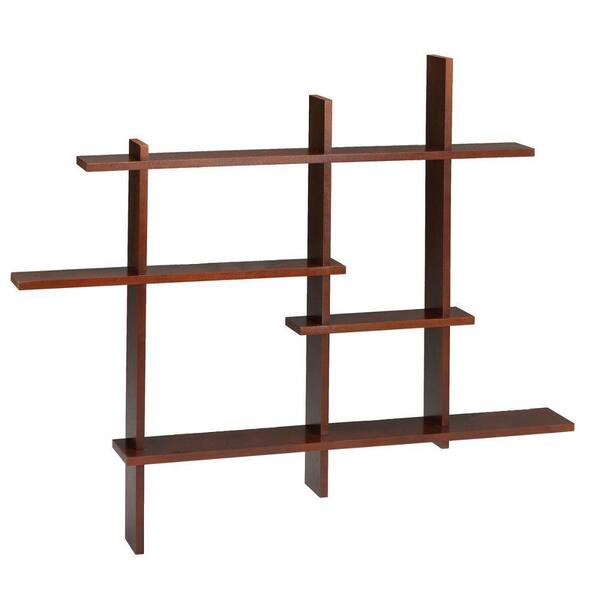 Unbranded 41 in. x 48.5 in. Mahogany Deluxe Standard Display Shelf