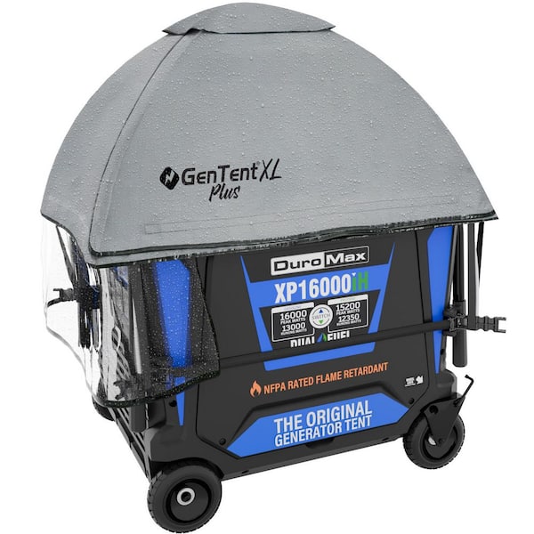 XL Inverter Kit Generator Tent Running Cover in Grey with Plus NFPA Rated Waterproof Vinyl
