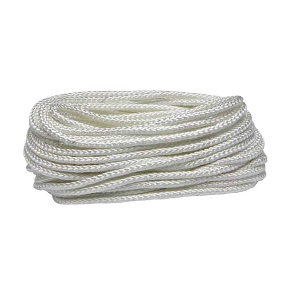 Everbilt 1/4 in. x 100 ft. White Braided Nylon and Polypropylene Rope 14066  - The Home Depot