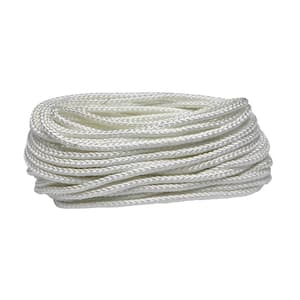 Everbilt 5/16 in. x 50 ft. White Polypropylene Diamond Braid Rope