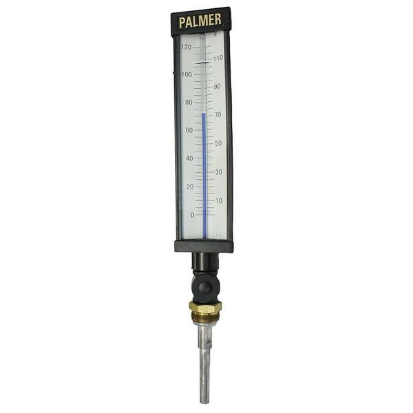 Palmer Instruments 9 in. Scale Plastic Industrial Thermometer (0 to 120 Degree F)