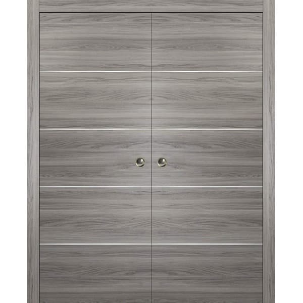 Sartodoors Planum 0020 36 In. X 80 In. Flush Ginger Ash Finished ...