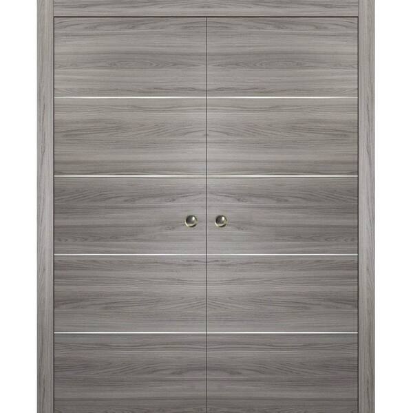 Sartodoors Planum 0020 84 In. X 96 In. Flush Ginger Ash Finished 