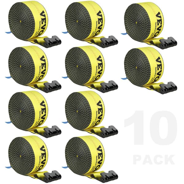 SKYSHALO Winch Straps, 4 in. x 30ft., 6000 lbs. Load Capacity, 18000 lbs. Break Strength, Truck Straps with Flat Hook, Tie Downs