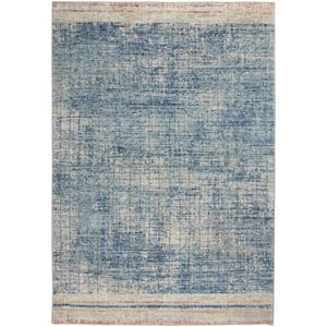 Concerto Blue 4 ft. x 6 ft. Abstract Contemporary Area Rug