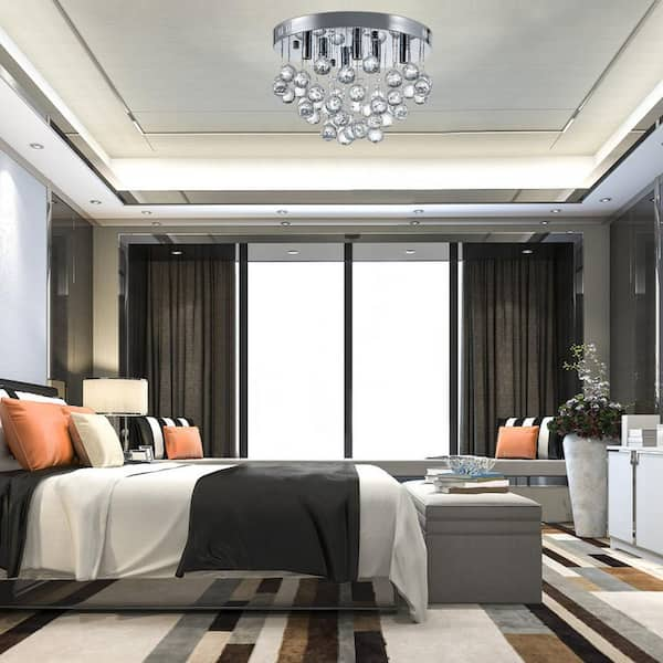 Modern Luxury Chandelier G9 LED Crystal Droplet Ceiling Light Elegant  Fixtures