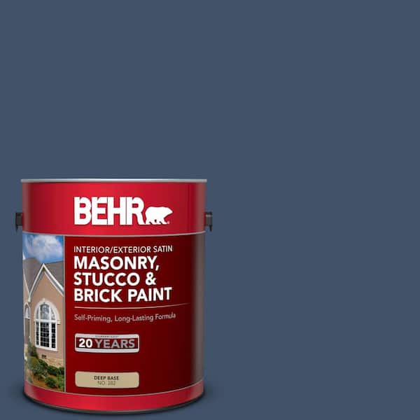 BEHR 1 gal. #PFC-60 Deep Galaxy Satin Interior/Exterior Masonry, Stucco and Brick Paint