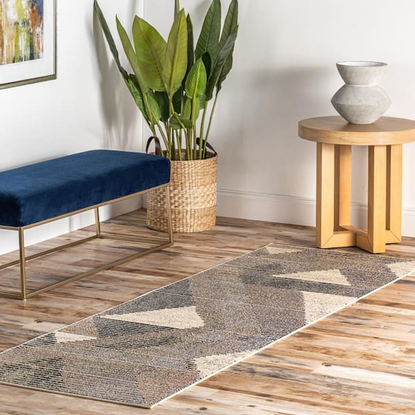 Adrienne Gray 2 ft. x 8 ft. Contemporary Abstract Runner Rug