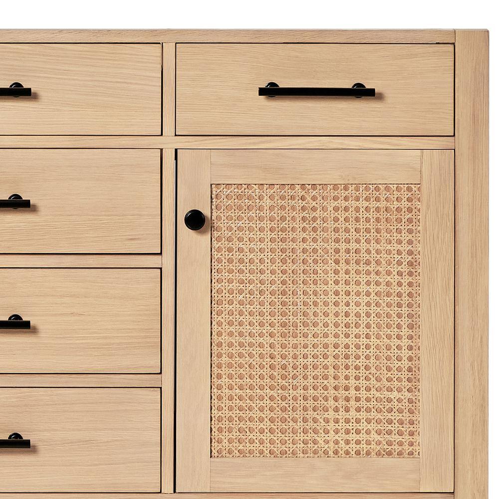 Camila 60" Light Brown Oak Freestanding Vanity Base