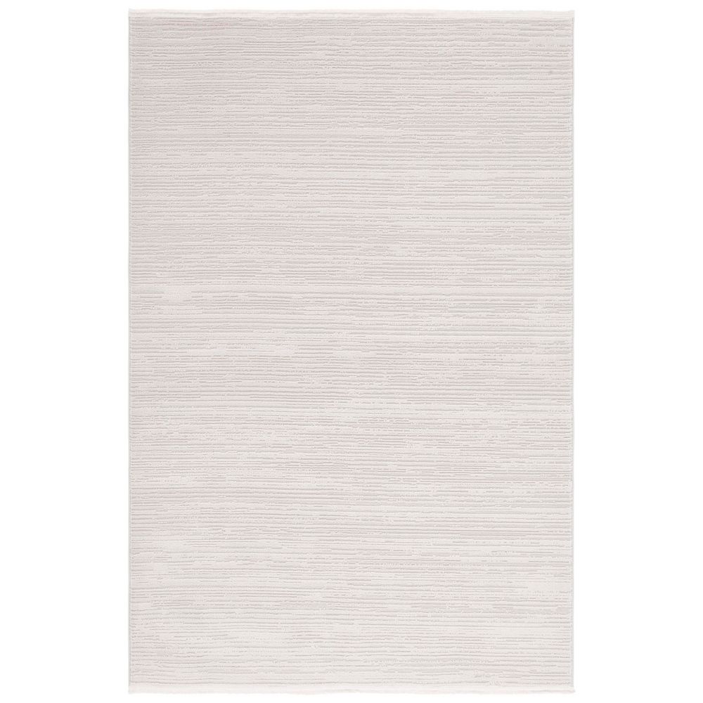 Mila 4 ft. x 6 ft. Ivory/Light Gray Abstract Striped Area Rug