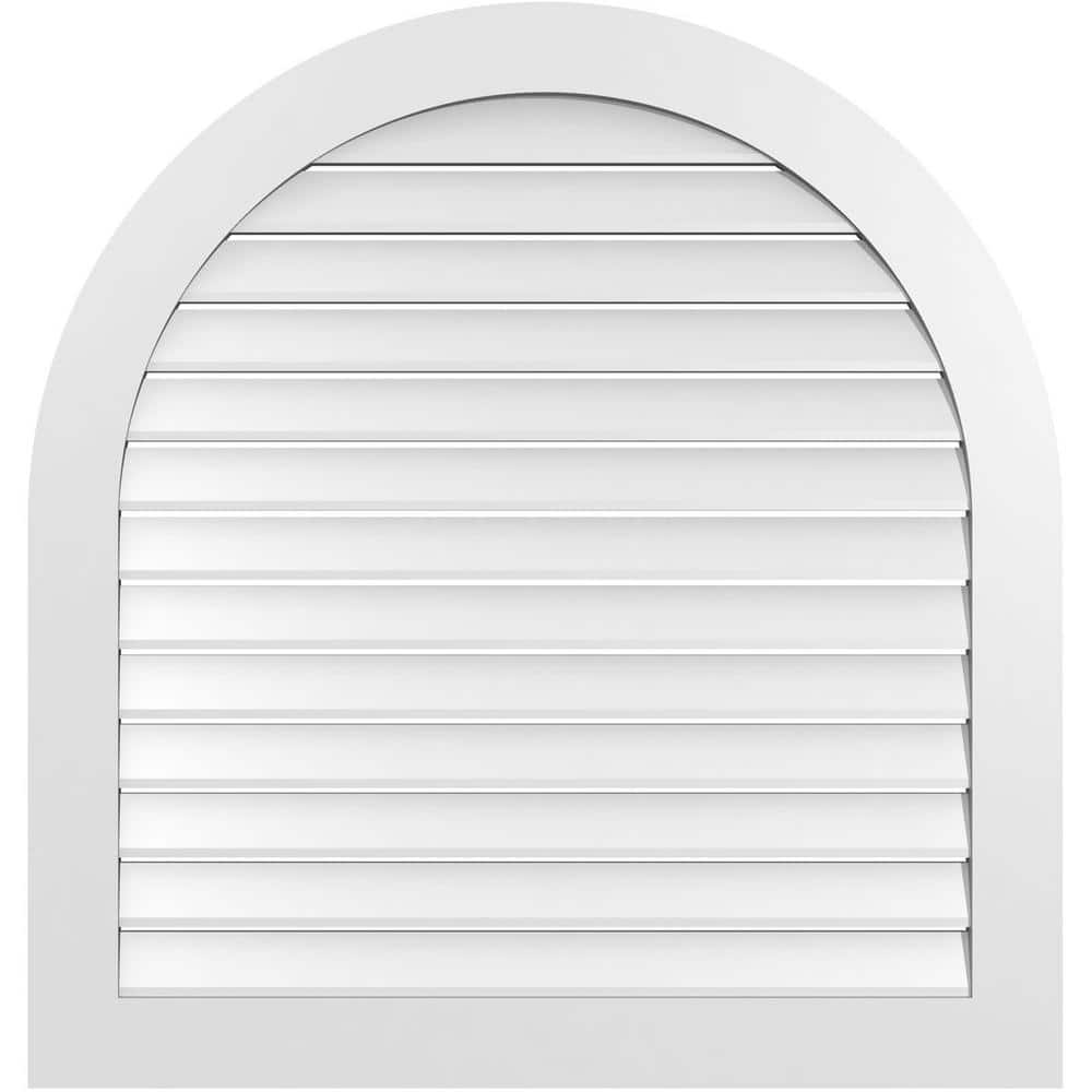 40 in. x 42 in. Round Top Surface Mount PVC Gable Vent: Functional with Standard Frame price history on PriceWatchPro