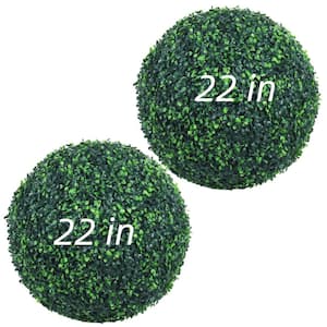 1.67 ft. Artificial Boxwood Tree Ball-Shape Faux Plant Topiary Balls for outdoor and indoor Decor