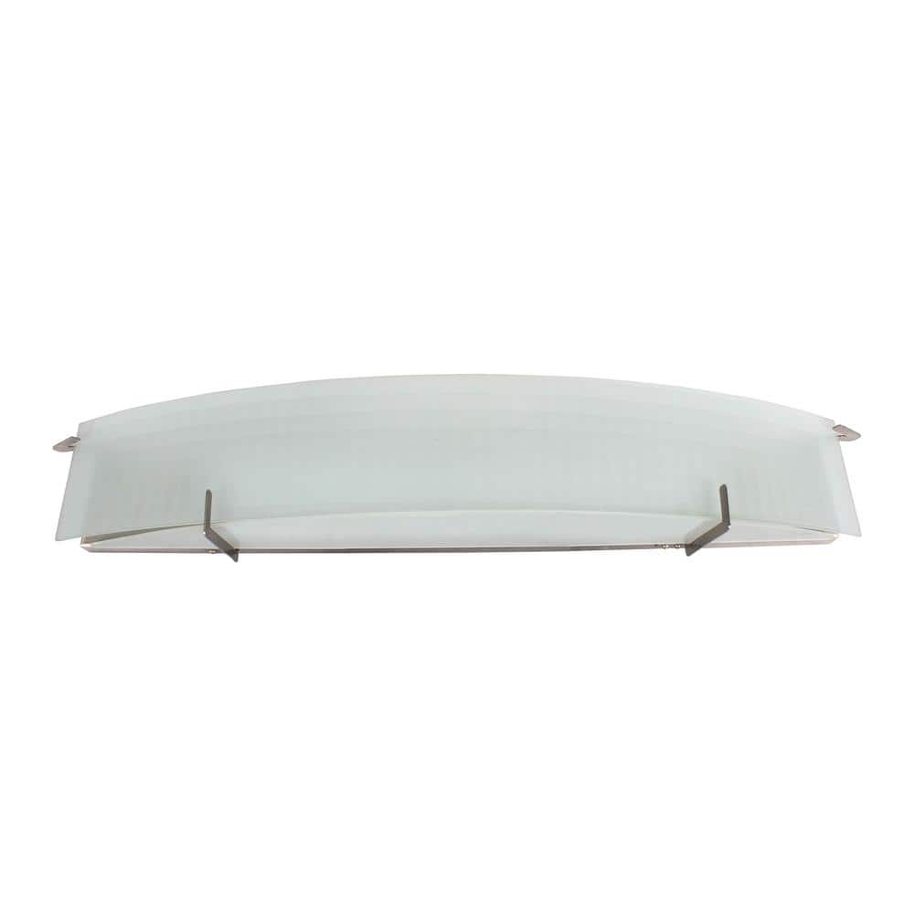 Nickel Sconce with Frosted Glass Shade