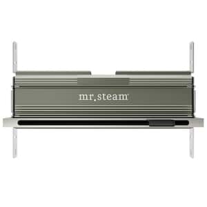 Linear 16 in. W . Steam Head with AromaTherapy Reservoir in Polished Nickel