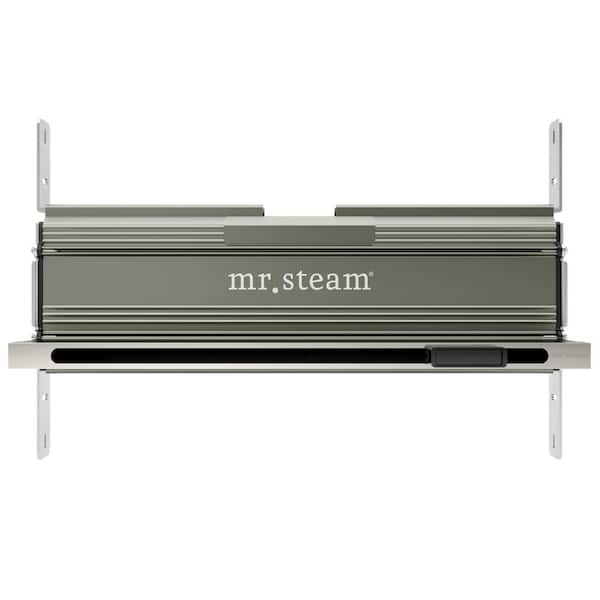 Mr.Steam Linear 16 in. W . Steam Head with AromaTherapy Reservoir in Polished Nickel