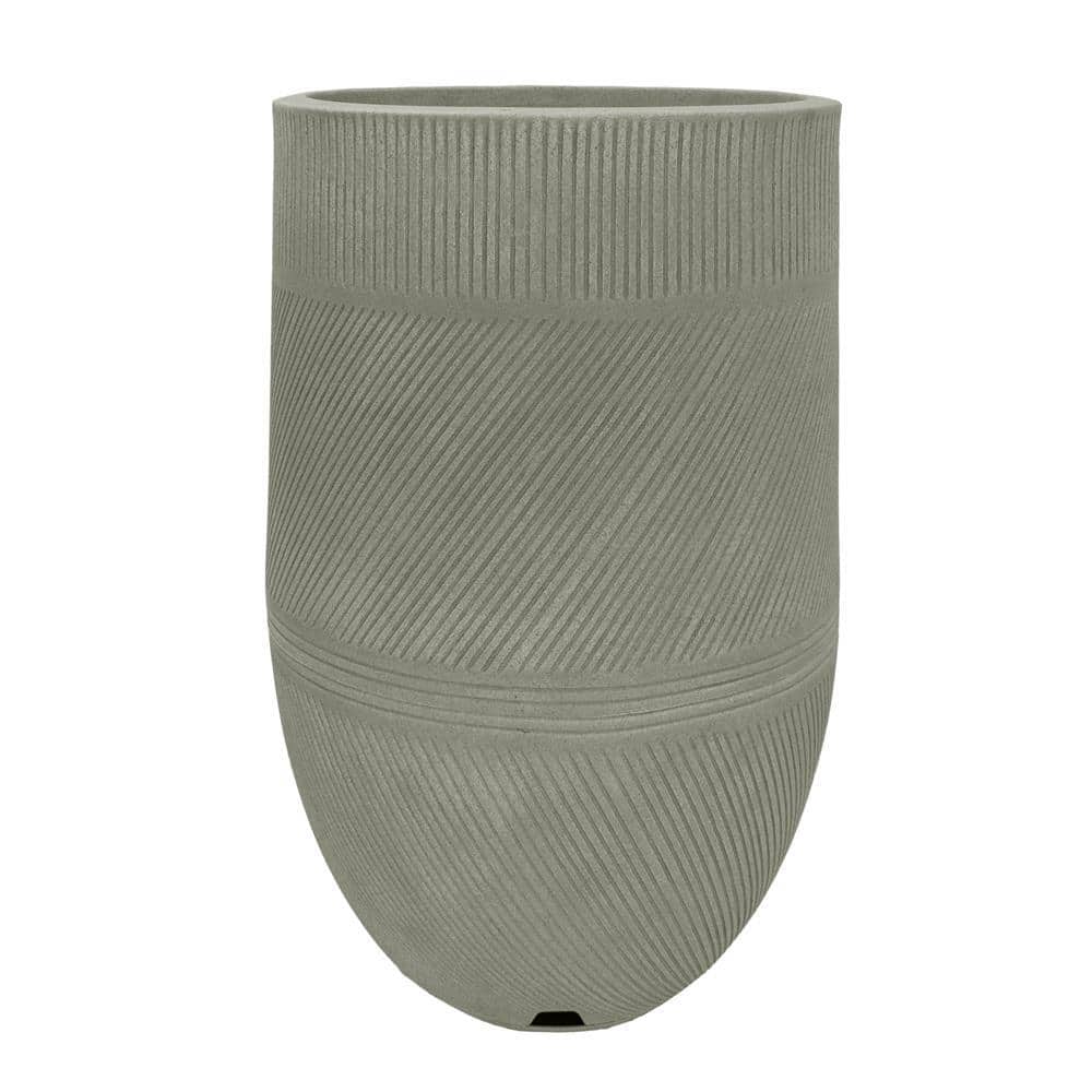 Argos Large Light Gray Polyethylene Resin Outdoor Planter