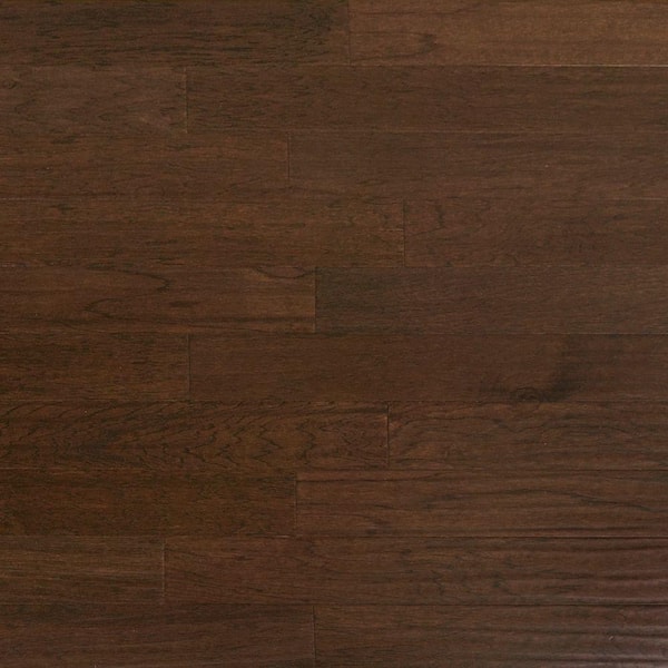 Heritage Mill Take Home Sample - Scraped Hickory Ember Engineered Click Hardwood Flooring - 5 in. x 7 in.