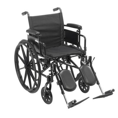 Cruiser X4 Lightweight Dual Axle Wheelchair with Adjustable Detachable Arms, Desk Arms and Elevating Leg Rests