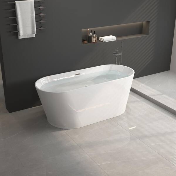 FORCLOVER 67 in. x 29 in. Acrylic Flatbottom Alcove
