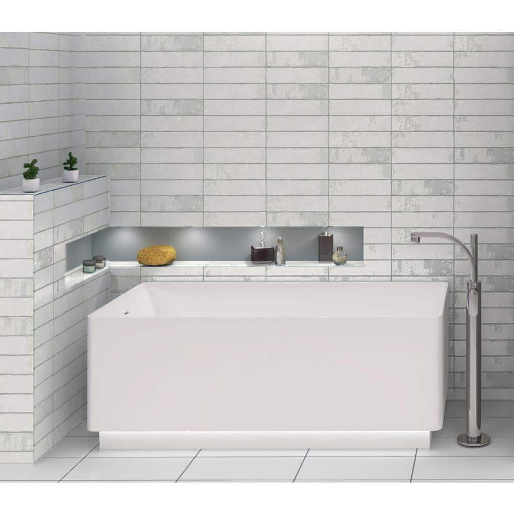 Splash Coconut White 3" x 12" Glossy Ceramic Subway Tile