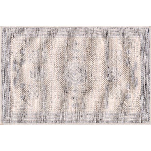 Bailey Natural 2 ft. x 3 ft. Transitional Geometric Flat Weave Polypropylene Rectangle Indoor/Outdoor Area Rug