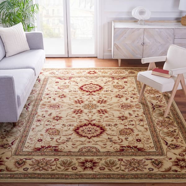 Lyndhurst 8 x 10 Ivory/Ivory Persian Area Rug
