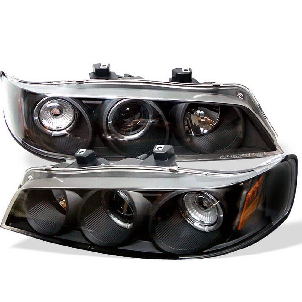 Spyder Auto Honda Accord 94-97 1PC Projector Headlights LED Halo Amber  Reflector Black 5010698 The Home Depot
