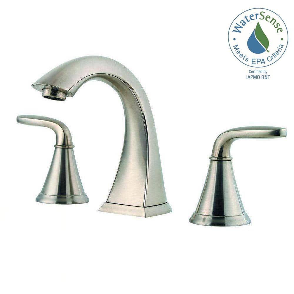Pasadena Brushed Nickel 2-Handle Low-Arc Bathroom Faucet