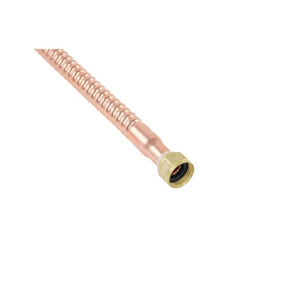 HOME-FLEX 3/4 in. Sweat x 3/4 in. FIP x 24 in. Copper Water Heater  Connector HFWCC-07S-24 - The Home Depot